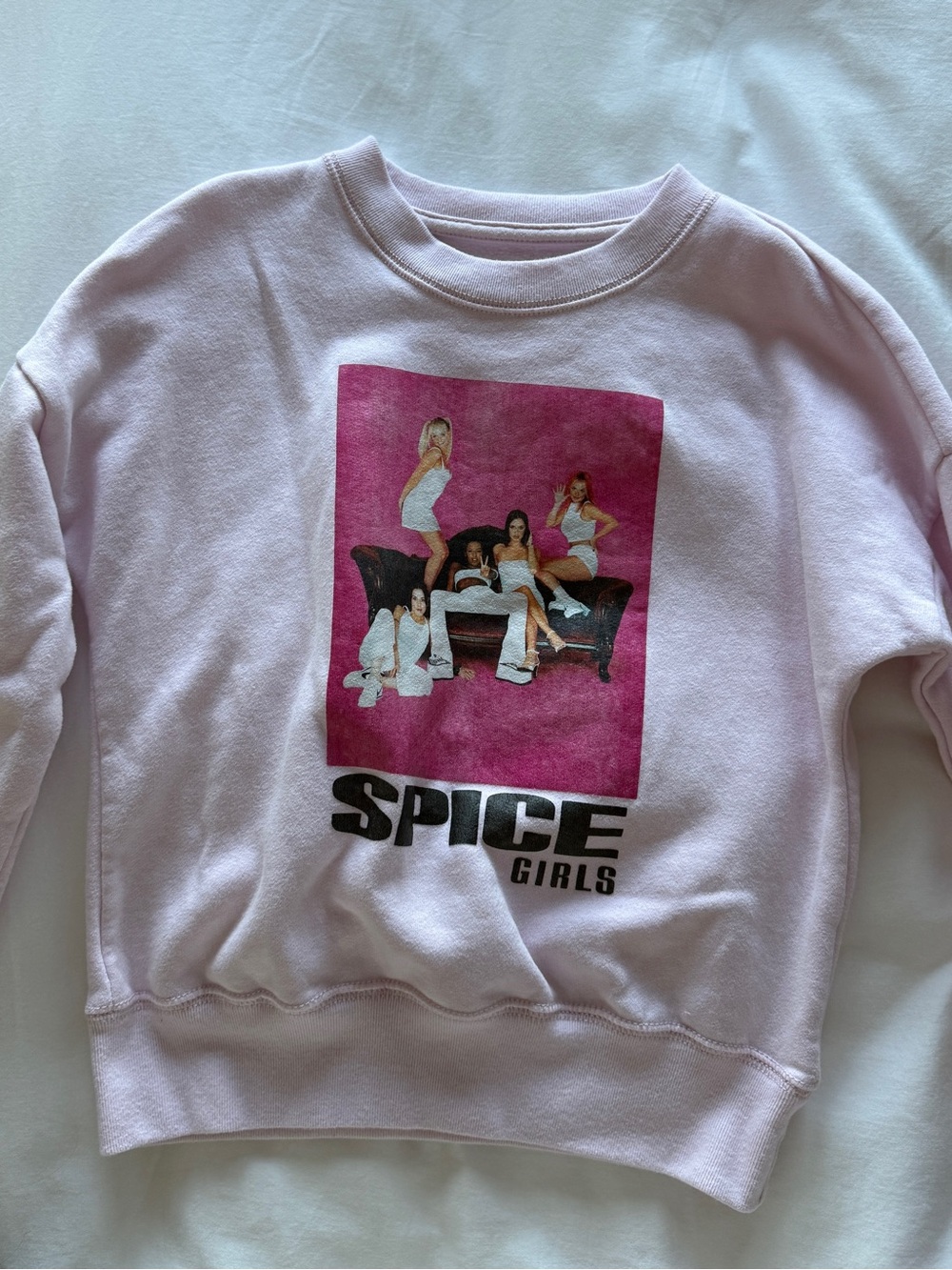 abercrombie kids Light Pink Spice Girls Photo Graphic Sweatshirt